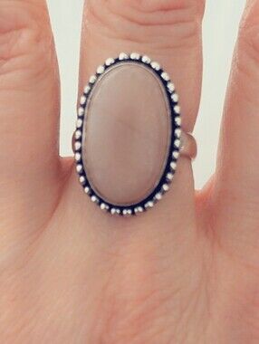 Adjustable Gemstone Statement Ring Overlay Sterling Silver Plated